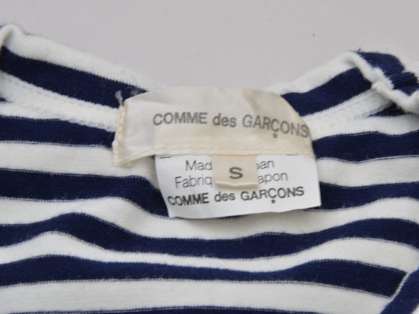 コムデギャルソン COMME des GARCONS Tシャツ/カットソー ボーダー 半袖 Sサイズ GT-T049/AD2007 ネイビー レディース j_p F-S4293_画像4