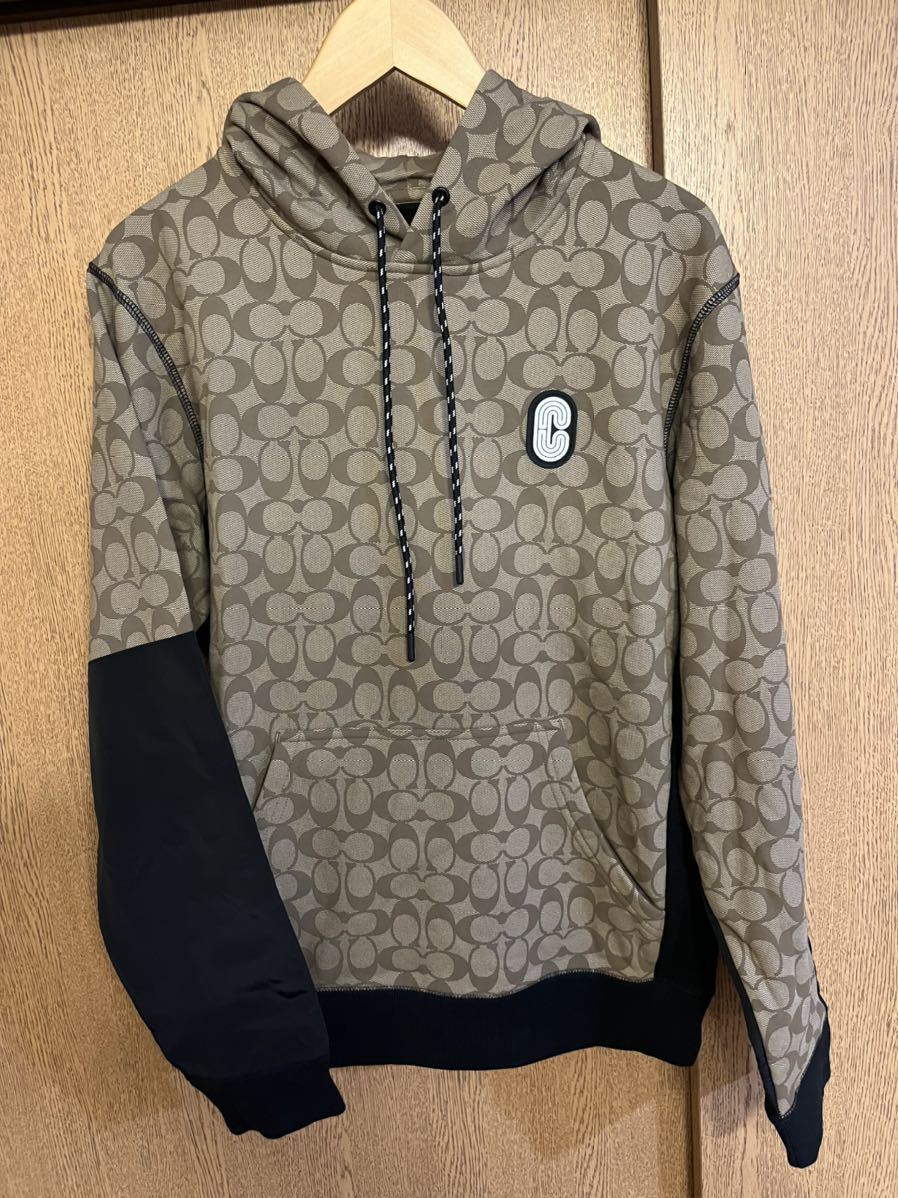 新品 正規品 COACH コーチ シグネチャー 総柄 パーカー プルオーバー