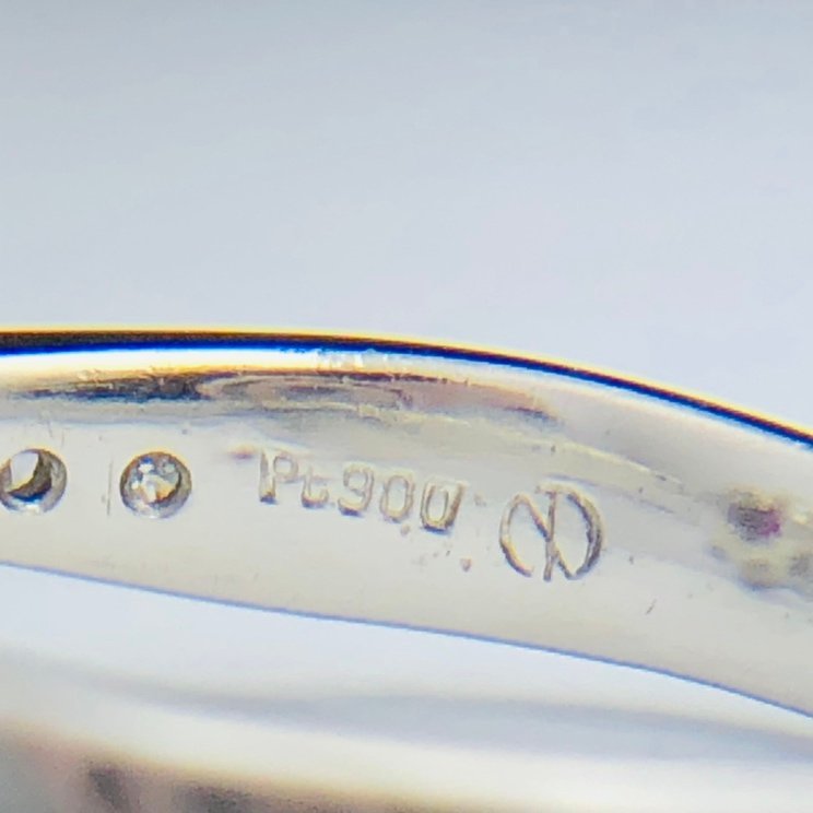 77】 PT900 スタールビー リング 天然 R0.58ct D0.27ct #12 6.5g 最