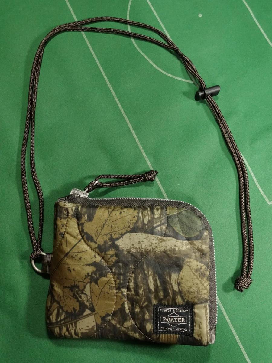 * Porter x GOOD OL\'gdooru special order reversible L character zipper purse wallet sakoshu pouch real tree duck camouflage beautiful goods!!!*