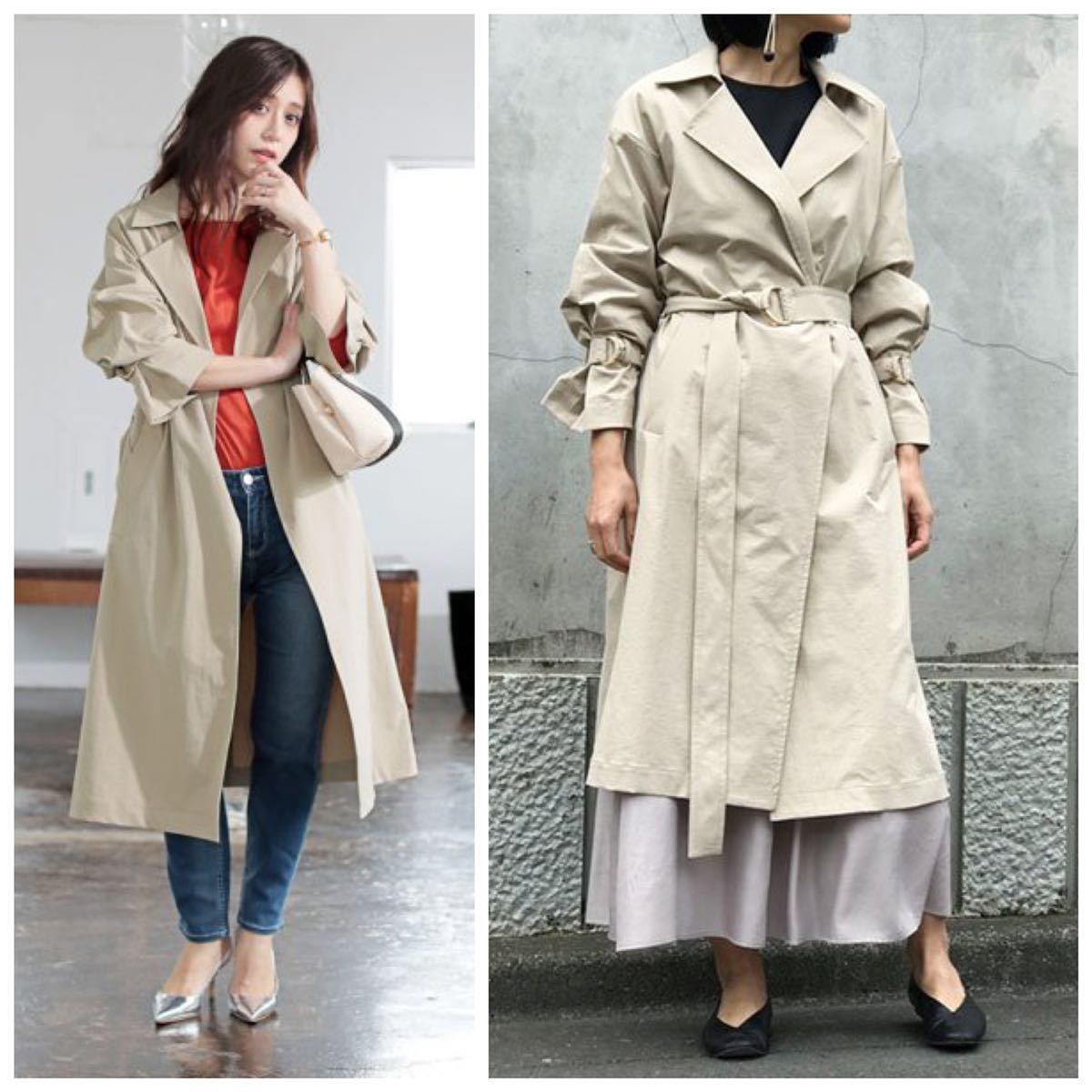  new goods Nano Universe [Oggi*steady. 5 month number publication ] side Benz tuck sleeve coat regular price 16500 jpy 36