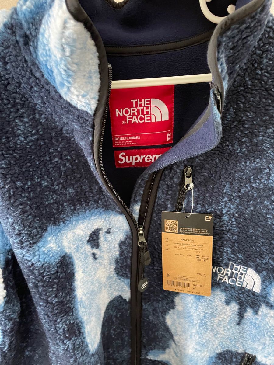 Supreme / The North Face Bleached Denim Print Fleece Jacket Supreme / The North Face Bleached Denim Print Fleece Jacket