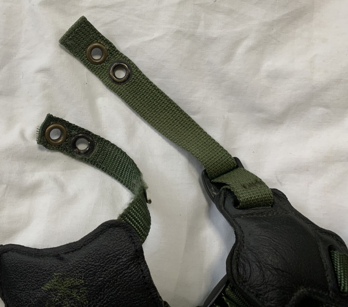  the US armed forces helmet OG 4 point chin strap size XS~M combined use PASGT helmet & LWH for . cord US MC sea .. force Lee navy blue . equipment patrol rare goods 