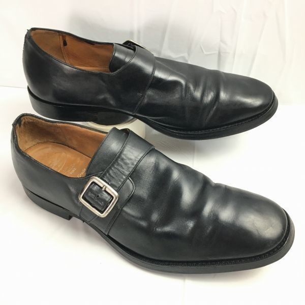 絶妙なデザイン 試着返品OK！4都市/CHURCH'S/チャーチ　サイズ12F　モンクストラップ　ビジネスシューズ　黒　Vintage　　管NO.WZF-46 靴