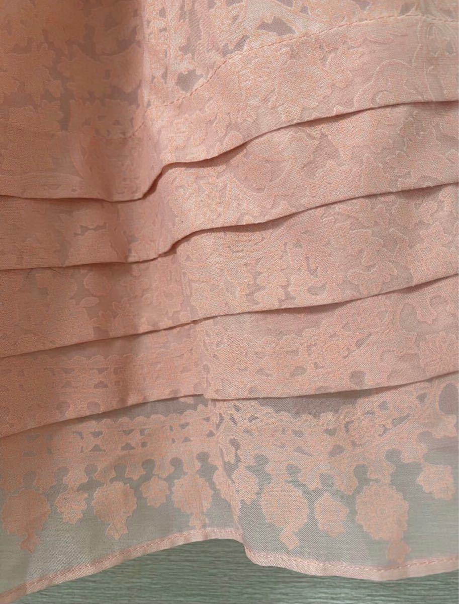 Jill Stuart 新品タグ付き　日本製　春色　エンボススカート　ペチコート付き　Jillstuart フレアースカート　OL