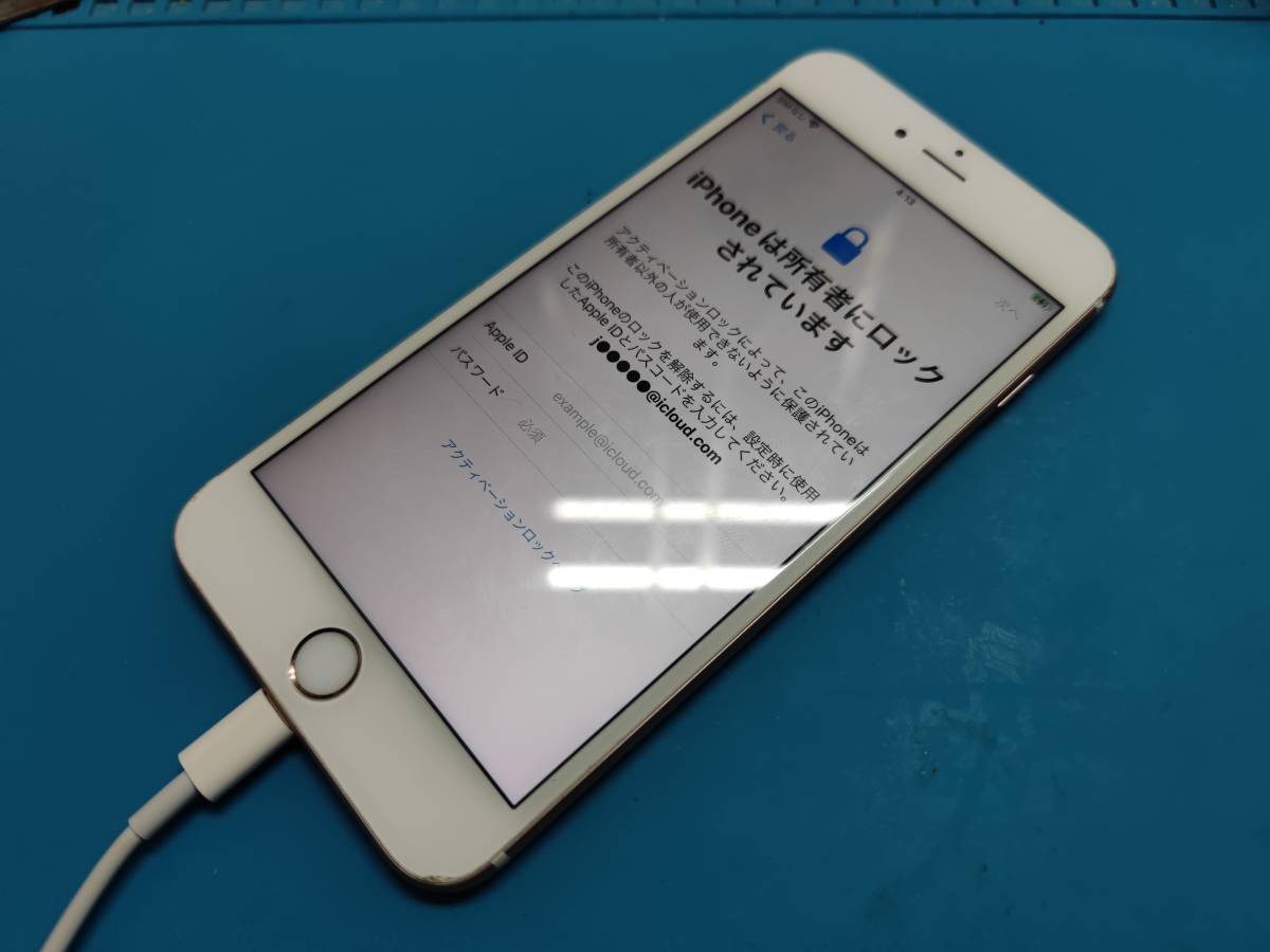 【アクティベーションロック】Apple iPhone 6s Plus 16GB ローズゴールド　バッテリー91% ジャンク　A1687　FKU52_画像1
