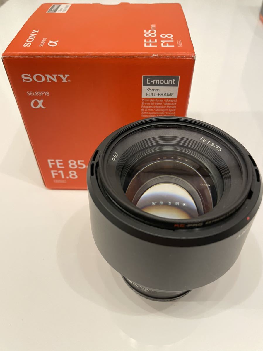 美品』ソニー SONY FE 85mm F1.8 SEL85F18 Eマウント ブラック フード 元箱