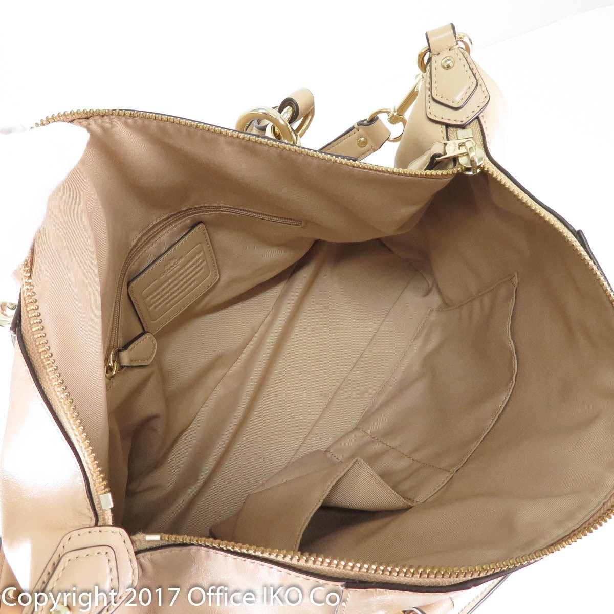 質イコー［コーチ］COACH 2WAYバッグ ハンドバッグ ショルダーバッグ 58410E レザー ベージュ 中古_画像10