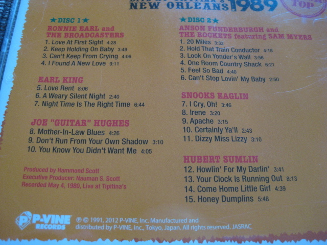 ☆VA:♪BLACK TOP BLUES A RAMA 1989☆Live at Tipitina's New Orleans Vol.2☆ブラックトップのブルース大博覧会☆P-VINE☆帯付2CD☆の画像3