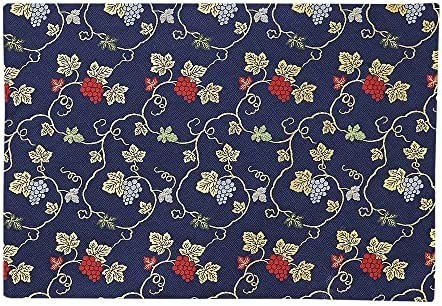 na-... Chan atelier grape pattern sutra desk .. gold . rug fire prevention processing 2 shaku for new goods size 35cmx51cm (20 number 004. navy blue )