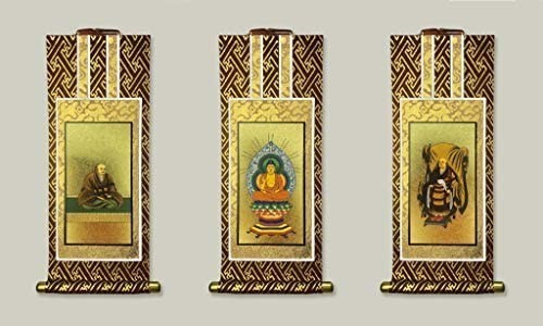 京仏壇いせむら 掛軸３枚セット (５０代 臨済宗妙心寺派 茶表装) 新品
