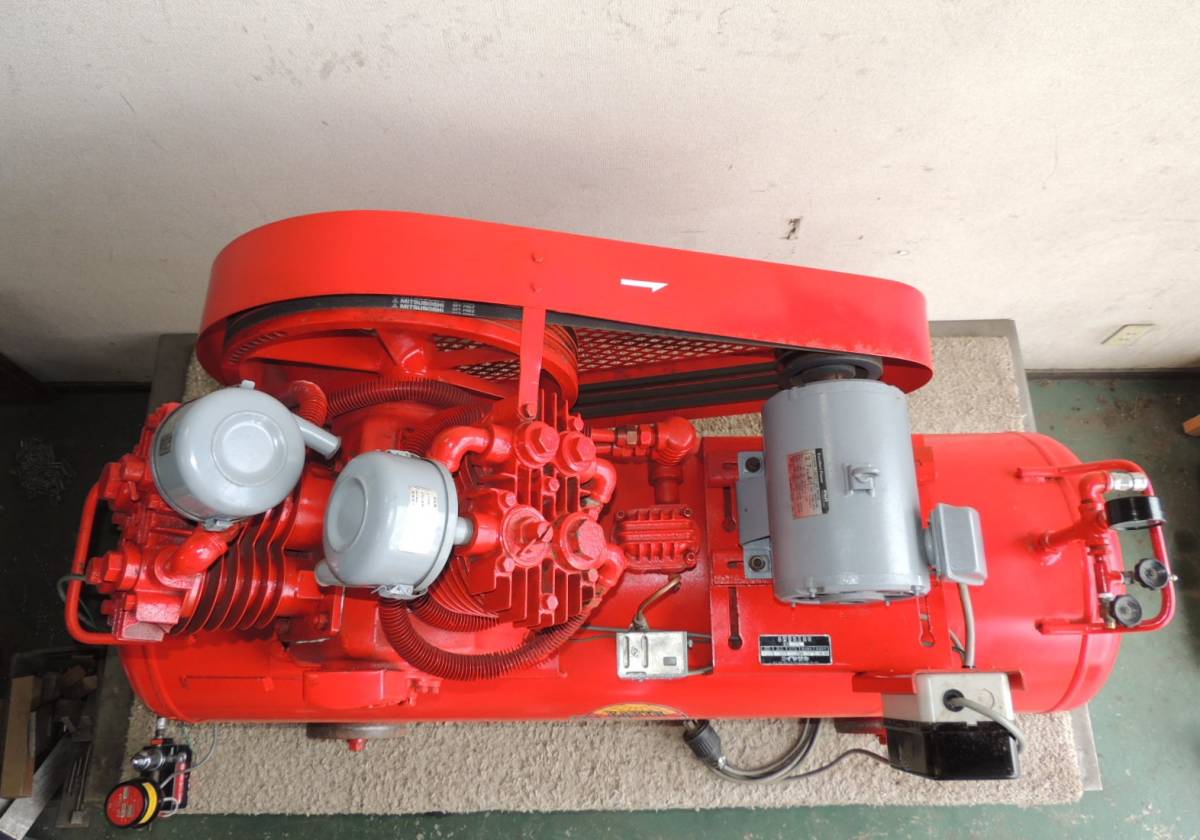 □ イヤサカ 富士 コンプレッサー (W-35) 3.7kw 5馬力 高圧 タンク