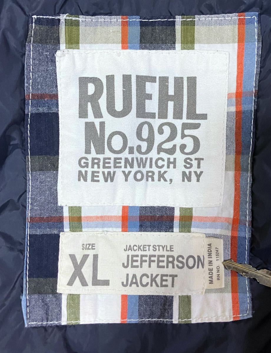 [ редкость рисунок ]RUEHL No925 правило номер 925 в клетку JEFFERSON JACKETje мех son жакет полный Zip размер XL подкладка нейлон 