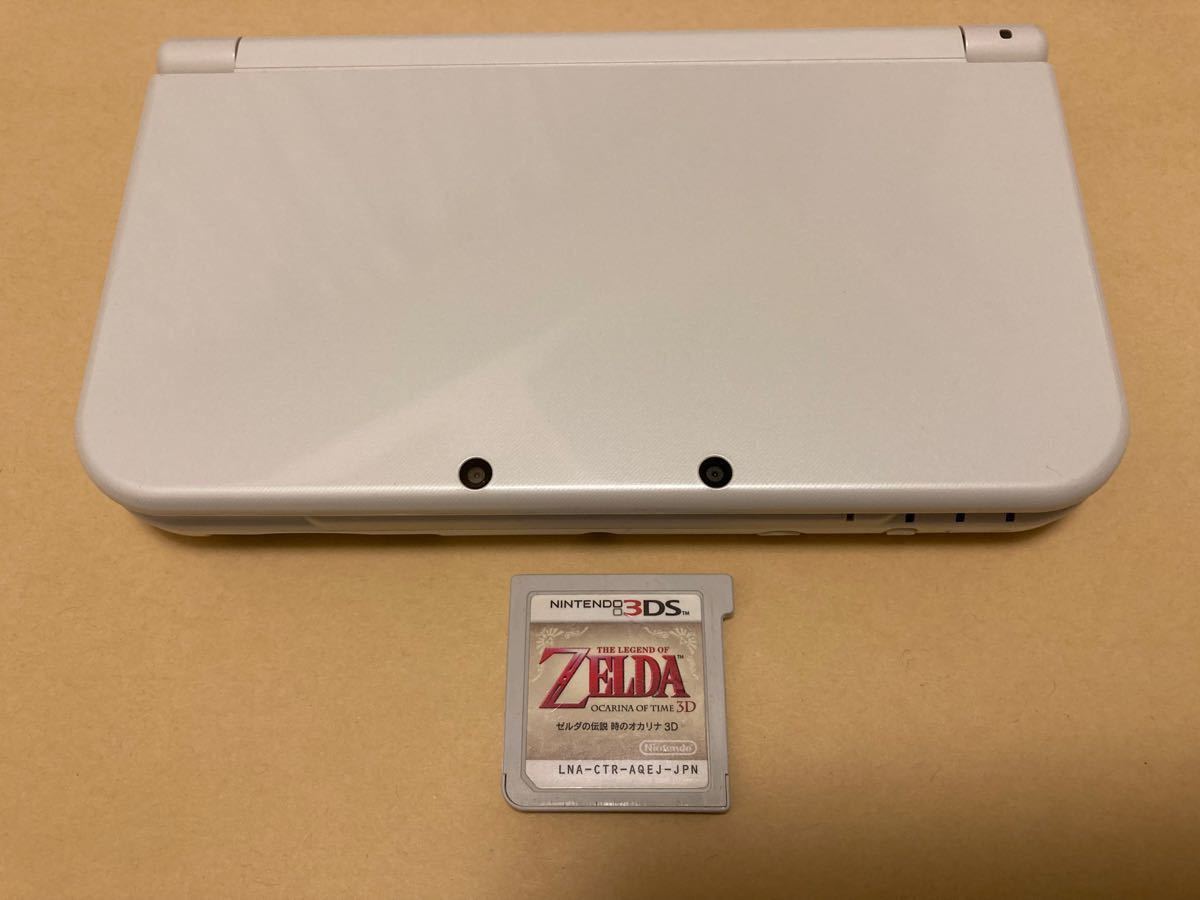 Newニンテンドー3DS LL パールホワイト(動作品一部ジャンク)時のオカリナ3DS(ソフトのみ)付き*本体のみ応相談 品質は非常に良い ニンテンドー 3DS パールホワイト ソフト付き LL 携帯用ゲーム本体