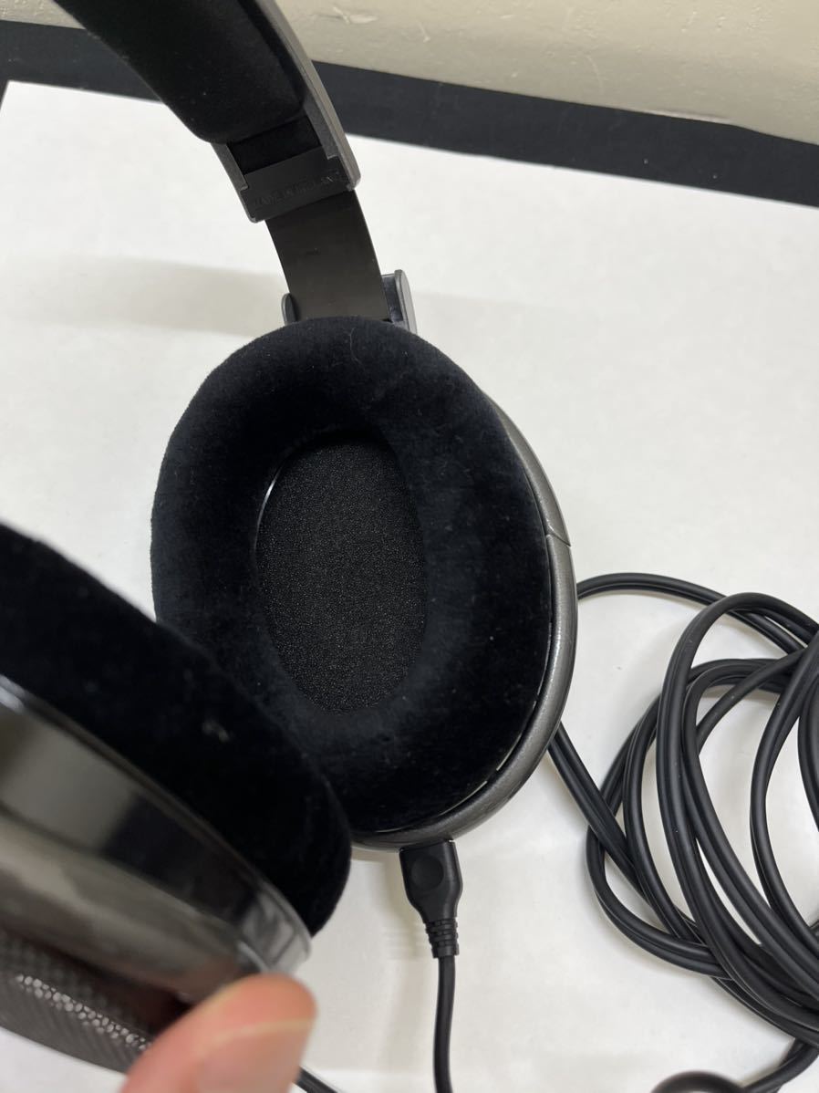 ゼンハイザー SENNHEISER HD600 パッド、ケーブル交換済み