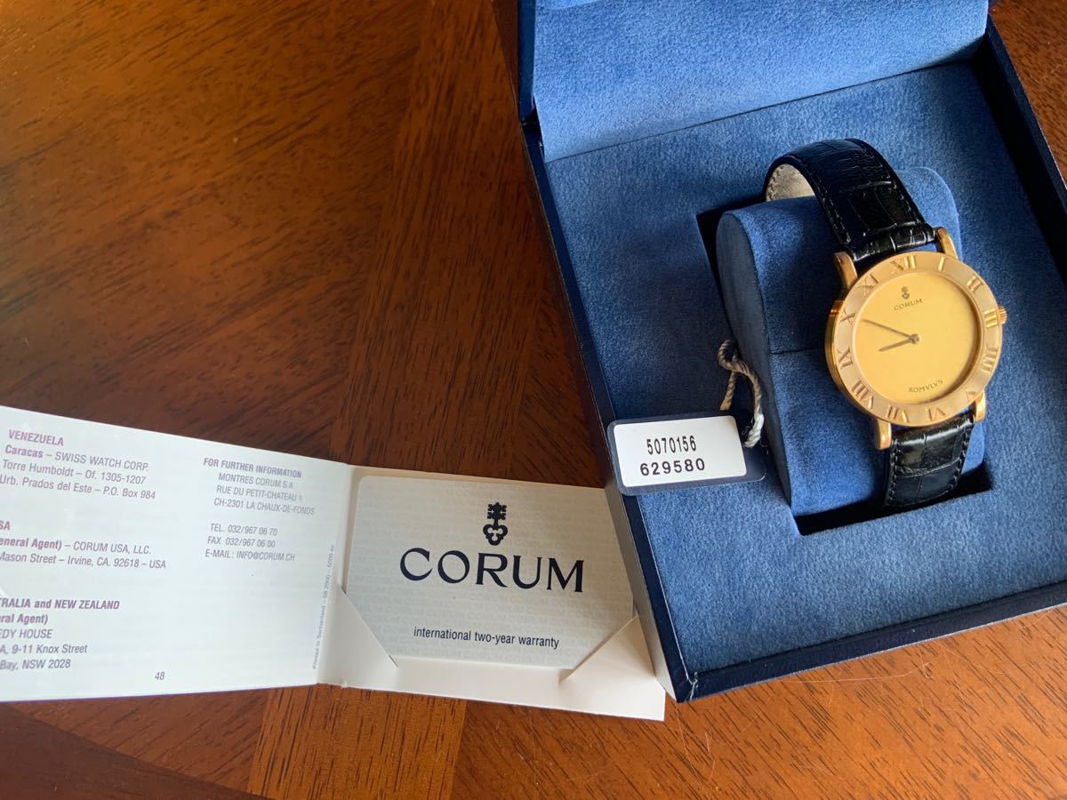 未使用品　コルムCORUM ロムルスROMVLVS 18K文字盤 メンズ腕時計