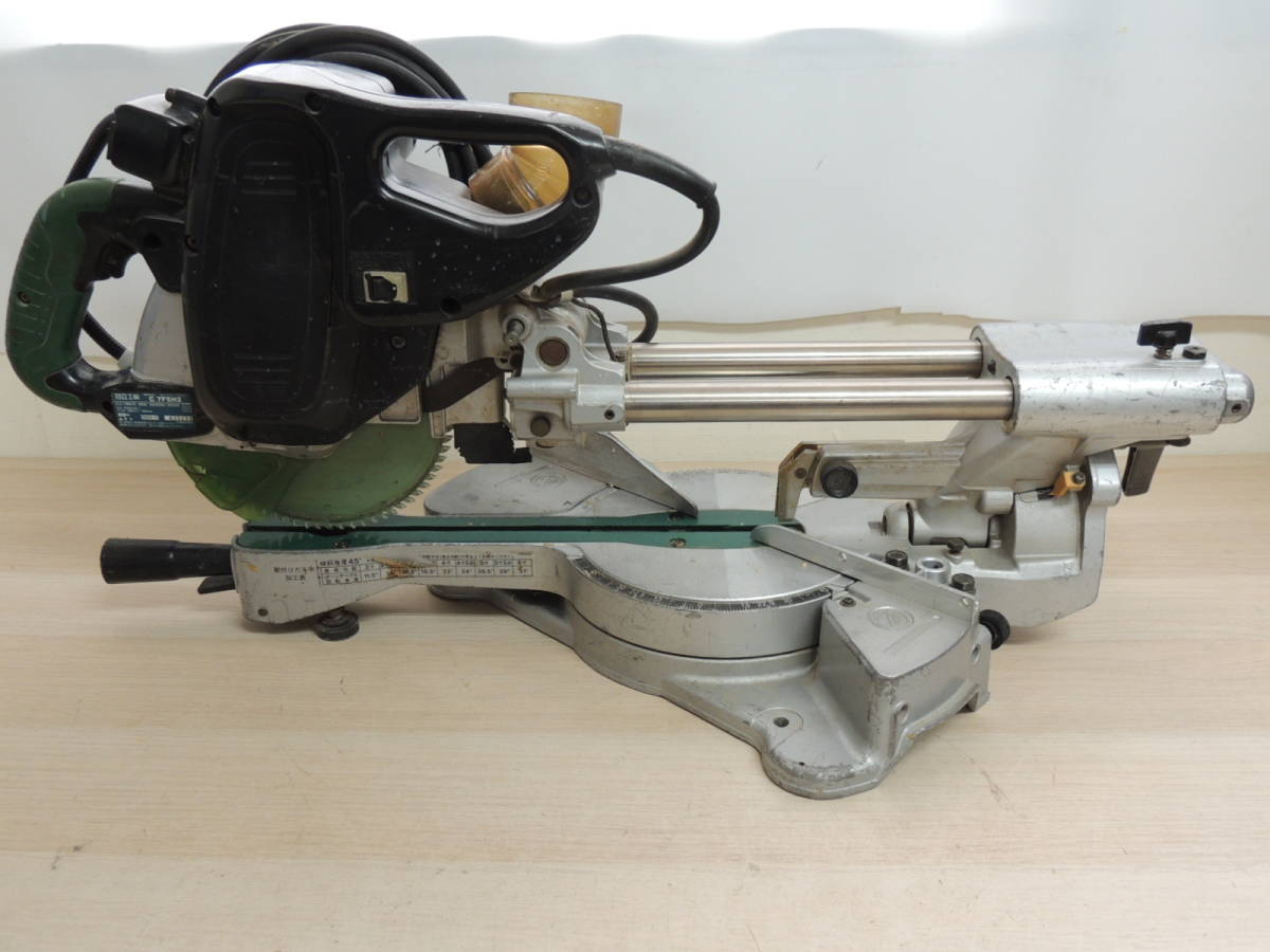 引取り歓迎】【ジャンク】 HITACHI 日立工機 190mm 卓上スライド丸のこ