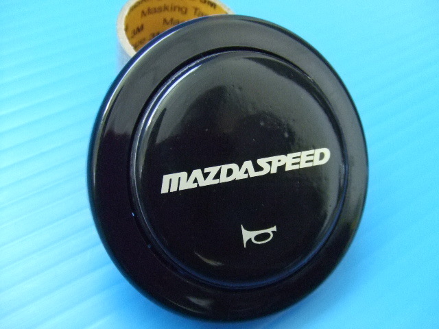 当時物 良品 マツダ スピード ホーンボタン MAZDA SPEED カラー ブラック 旧車 昭和 ビンテージ マツダスピード MAZDASPEED_画像5