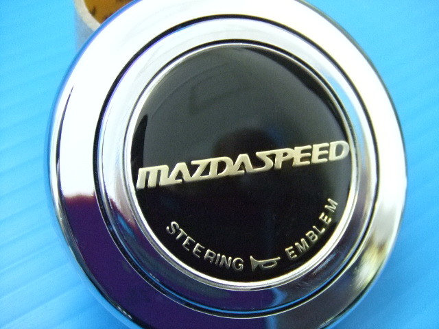 当時物 ほぼ新品 マツダ スピード メッキ ホーンボタン MAZDA SPEED 旧車 昭和 ビンテージ マツダスピード MAZDASPEED ホーンスイッチ_画像5