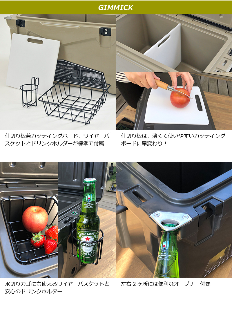 【5年保証/驚きの保冷力！】★ICE AGE coolers（アイスエイジ）クーラーボックス/チャコール 20QT（容量：18.9L）★アウトドアでの必需品♪_画像6