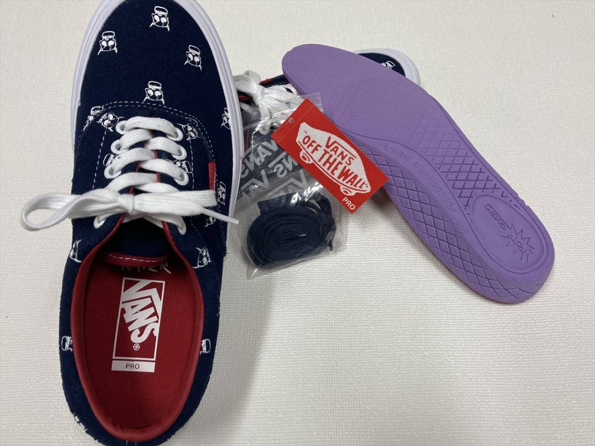 VANS ERA Pro KADER 紺x赤 スエードxキャンバス スカル US13 (31cm) アメリカ企画限定!! バンズ エラ_画像8