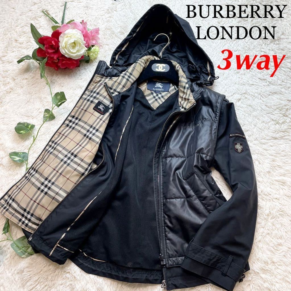 Burberry London バーバリー ロンドン 黒 ナイロン ジャケット-