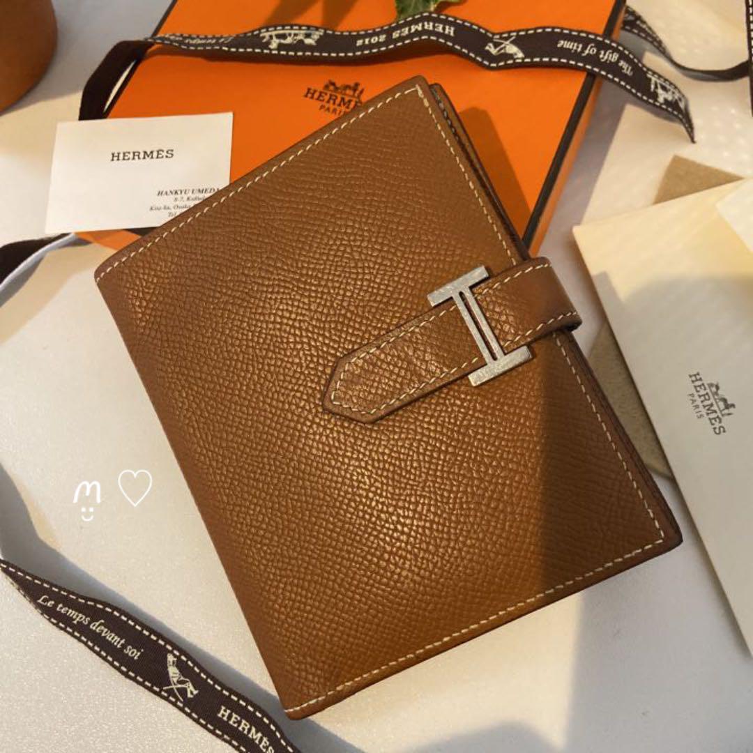最も完璧な 送料無料 HERMES エルメス ベアンコンパクト ゴールド