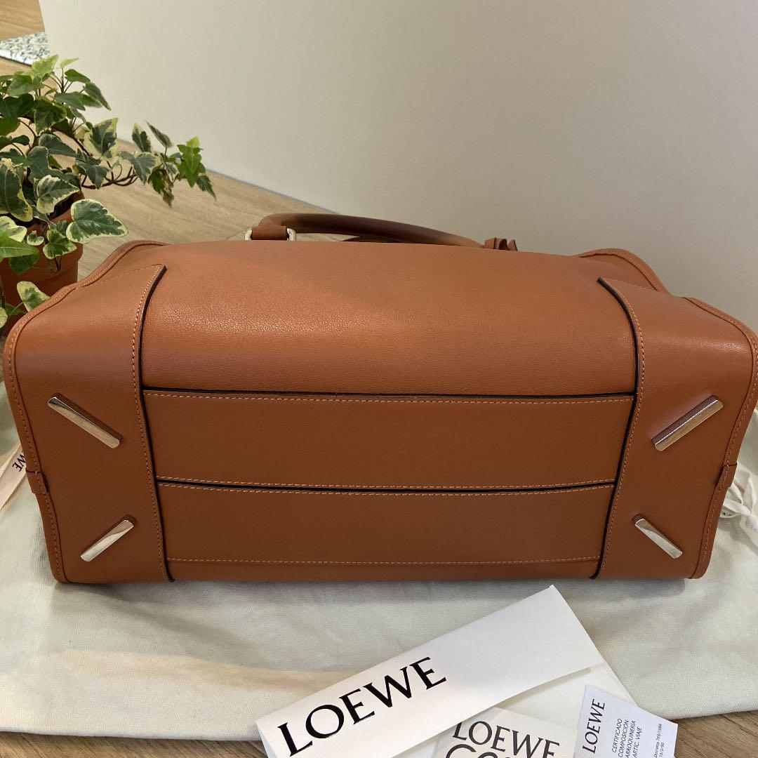 送料無料 LOEWE ロエベ アマソナ36 ハンドショルダーバッグ タン