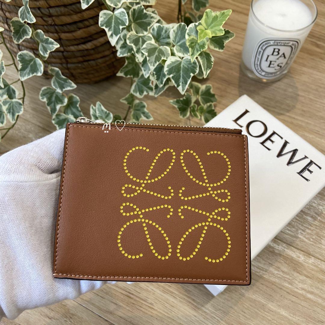 送料無料 LOEWE ロエベ ブランドコインカードホルダー アナグラム