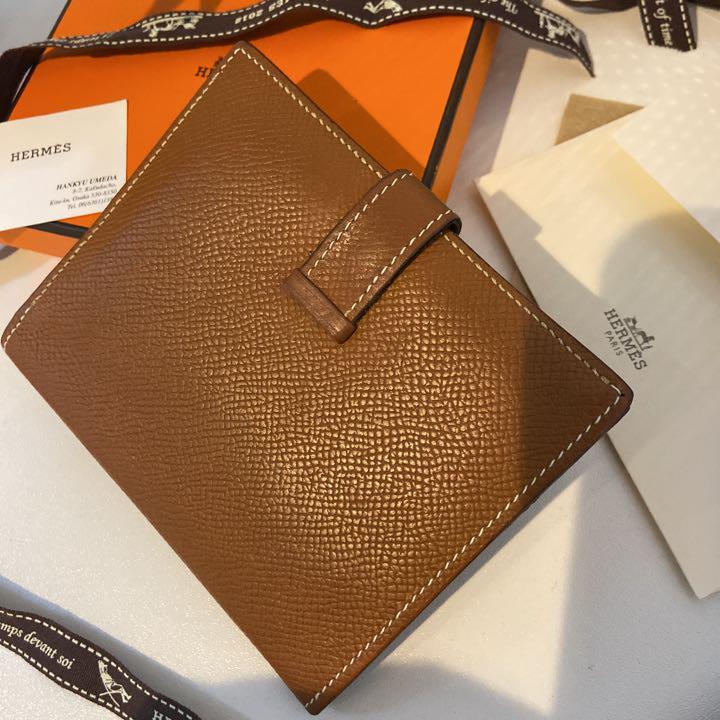 最も完璧な 送料無料 HERMES エルメス ベアンコンパクト ゴールド