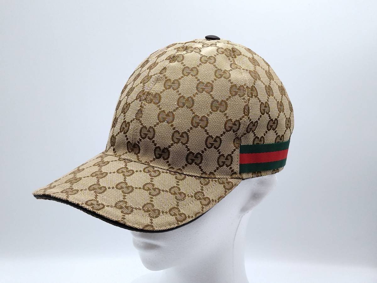 定番セール Gucci - GUCCI KIDS GGスプリームキャップ ブルーＬサイズ