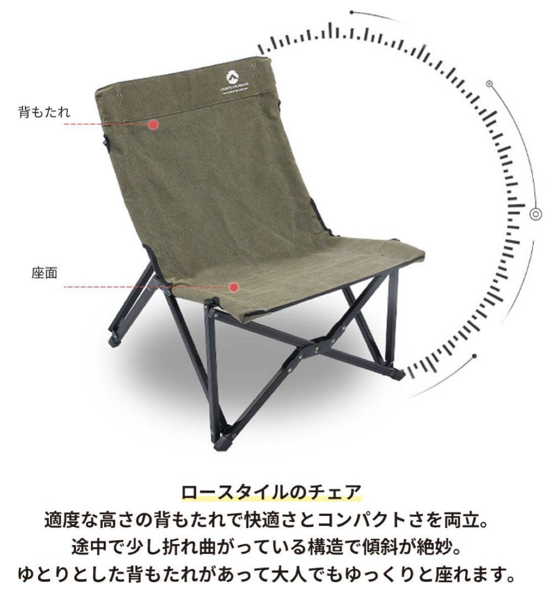 ★CAMPING MOON★キャンピングムーン★コットンローチェア-ZERO- F-1004C-K★カーキ★焚き火コットンチェア★