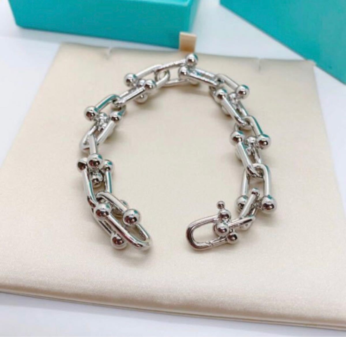 が大特価! ✨最高品質✨ハードウェア✨ブレスレット✨シルバー✨ハイ