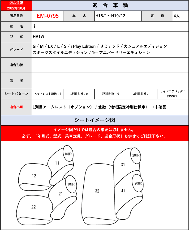 [Clazzio]HA1W i(H18/1～H25/9)用シートカバー[クラッツィオ×ジャッカ]_画像4