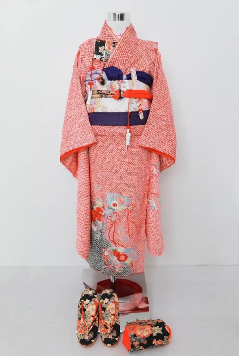 七五三 7歳 正絹 総絞り 着物 セット 女の子 *a17 - yulyalejo.com