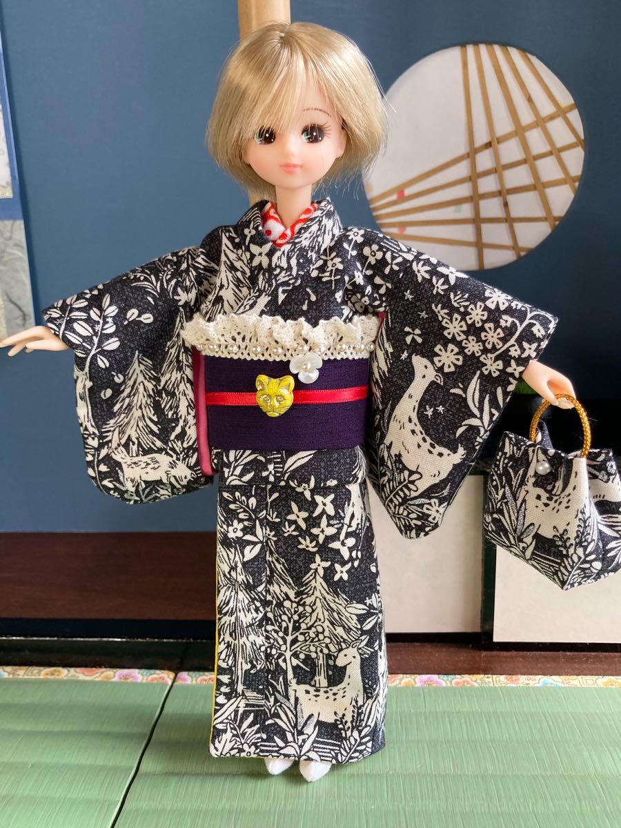 でおすすめアイテム。 リカちゃん着物 ブライス着物 着物リメイク 7点