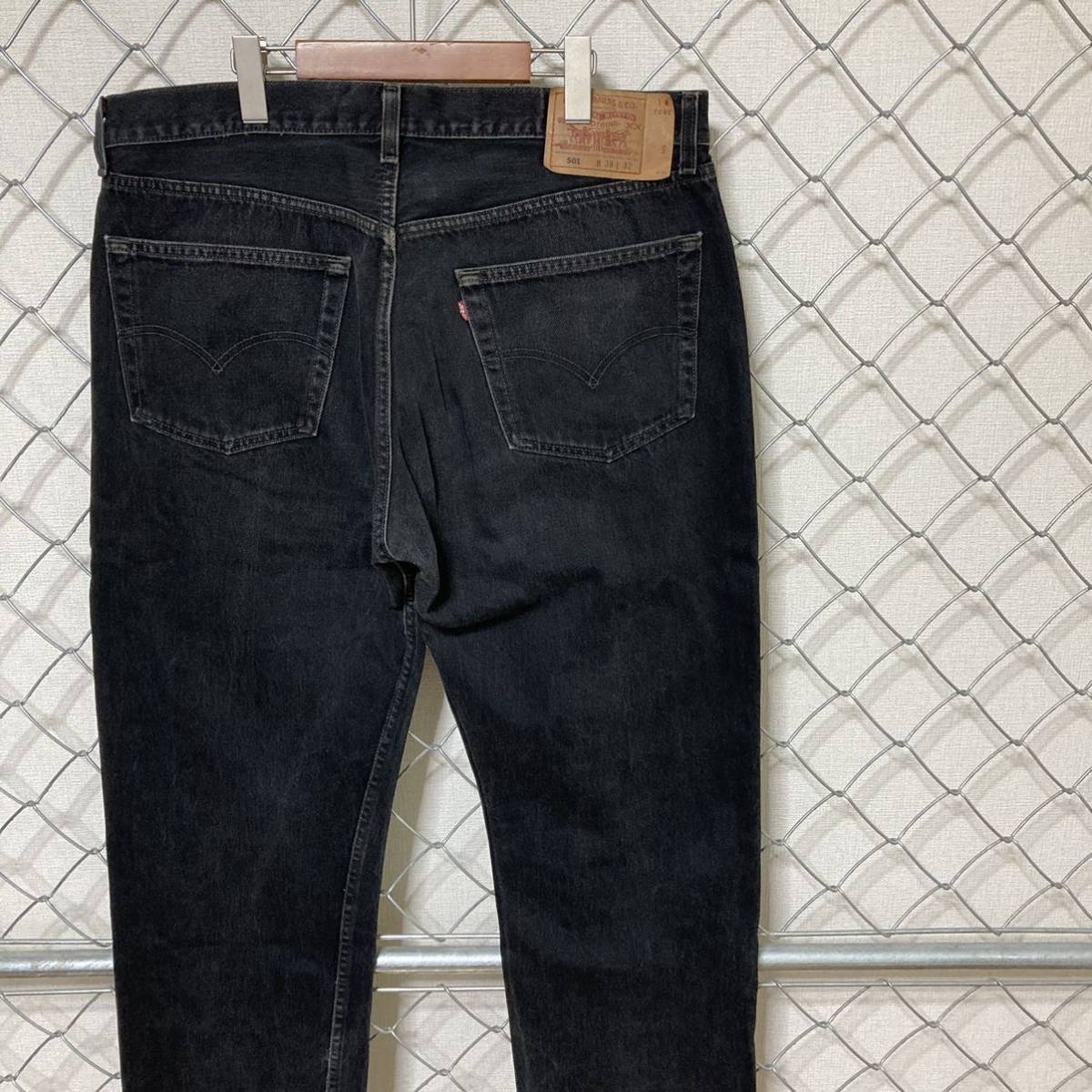 90s Levi's 501-0660 リーバイス 96年製 USA製 524 ブラックマジック ブラックデニムパンツ ジーンズ 38×32 _画像2