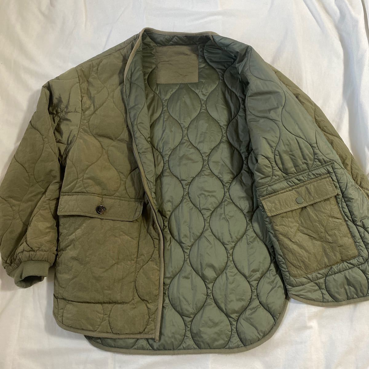 ザラ ZARA リバーシブル キルティングジャケット ノーカラー ザラ ZARA リバーシブル キルティングジャケット ノーカラー