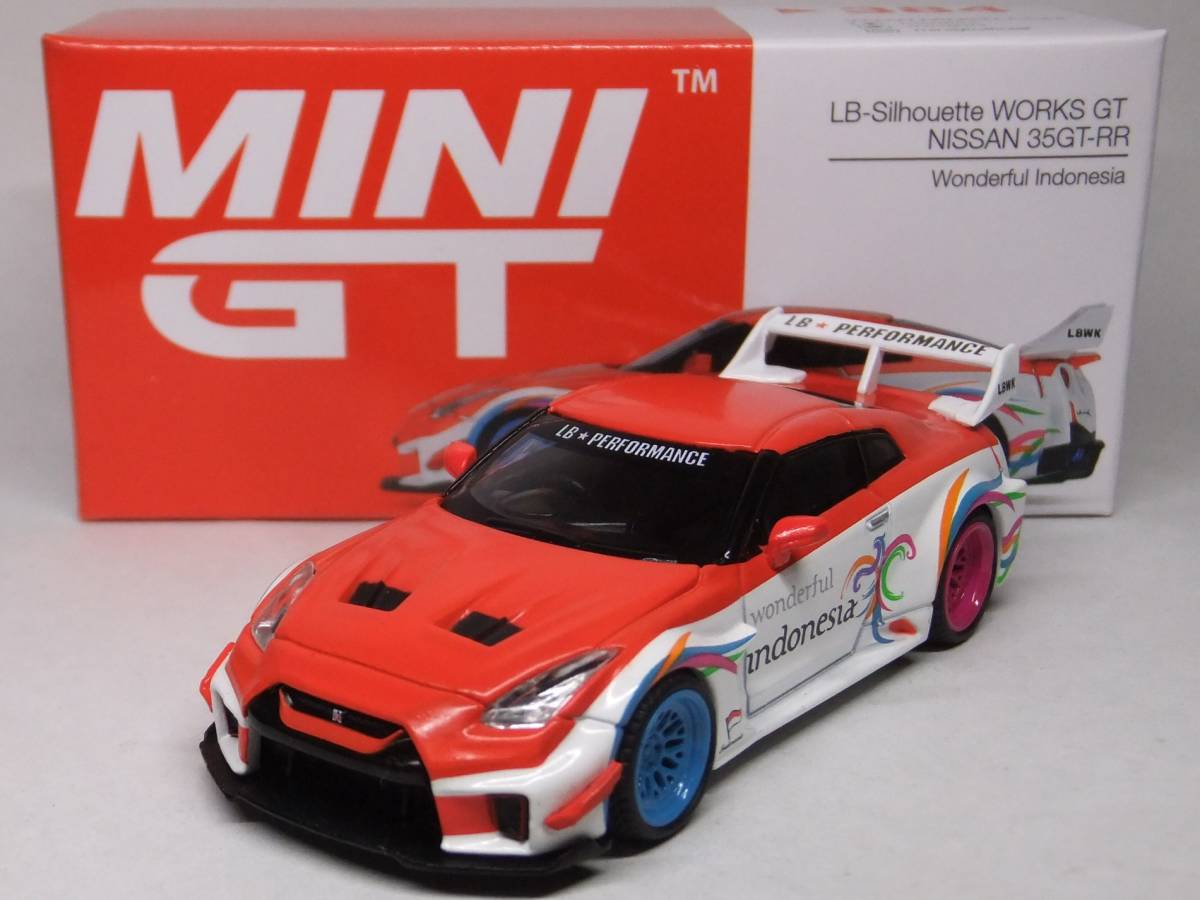 MINI GT★ニッサン GT-R LB-Silhouette WORKS 35GT-RR バージョン1 Wonderful Indonesia MGT00384-R インドネシア限定 リバティウォーク_画像1