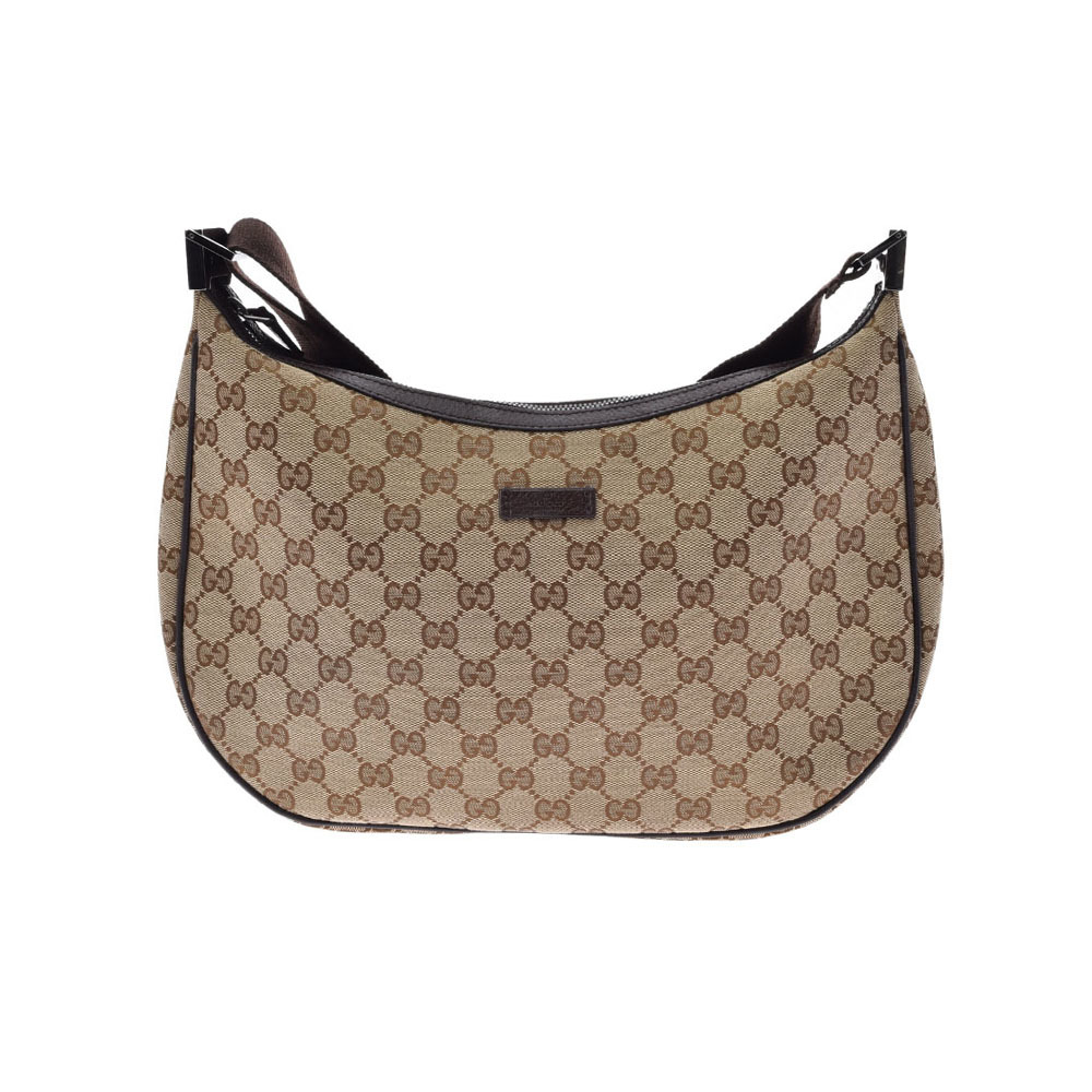GUCCI グッチ GG柄 ベージュ/茶 122790 レディース キャンバス レザー