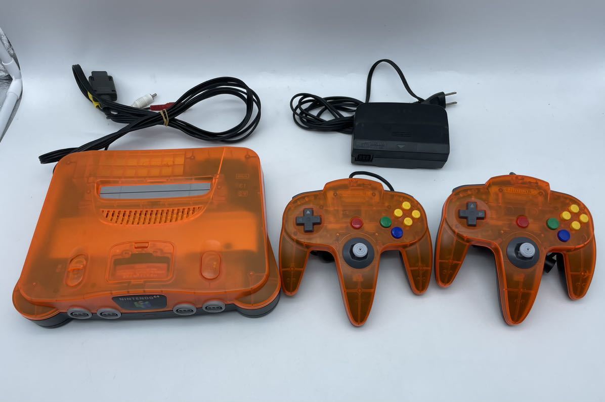 れはありま】 ヤフオク! - N64 ニンテンドウ64 本体 クリアオレンジ