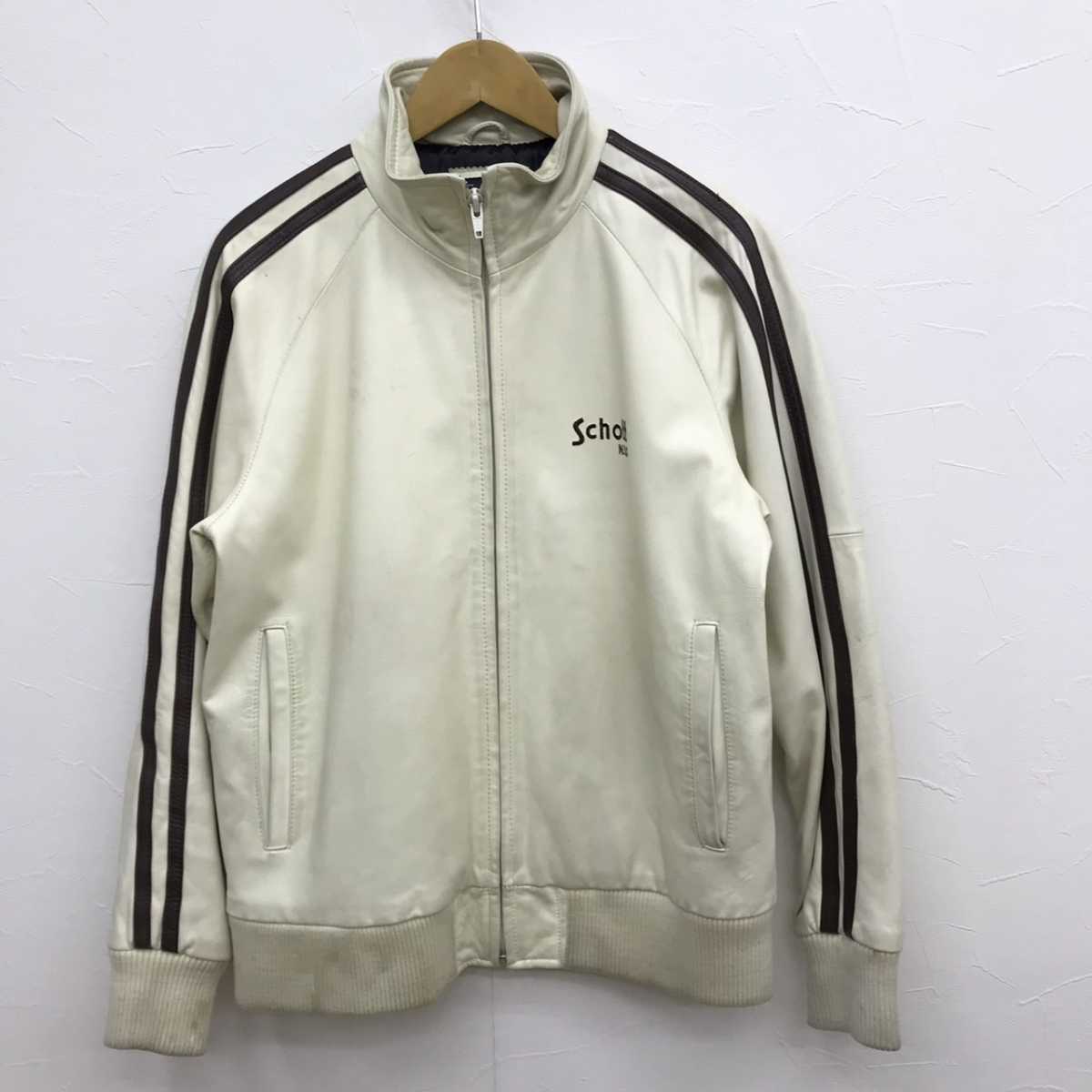 定8万 SCHOTT ショット 羊革 シープスキン レザー 2ライン トラック