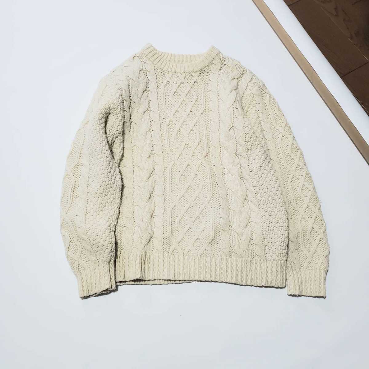 ご予約品】 バーバリー フィッシャーマンニット ホワイト S UNISEX