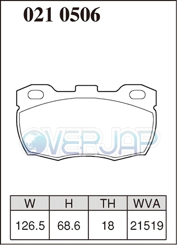 M0210506 / 0250211 DIXCEL Mタイプ ブレーキパッド 1台分セット LAND ROVER(ランドローバー) DEFENDER 90 LD30/LD31 1991～ 2.5TD/3.9 V8_画像2