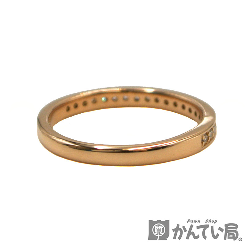 GINZA TANAKA[ silver The tanaka] half Eternity ring ring approximately 11 number K18PG pink gold diamond 0.21ct accessory jewelry 