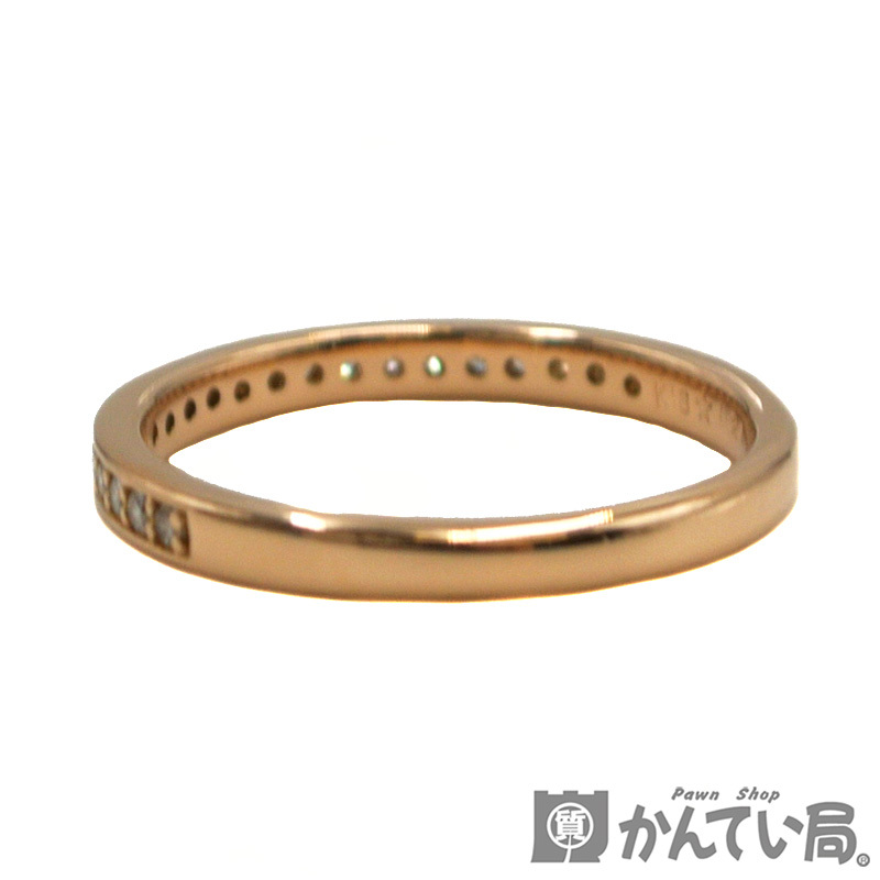GINZA TANAKA【ギンザタナカ】ハーフエタニティリング 指輪 約11号 K18PG ピンクゴールド ダイヤモンド 0.21ct アクセサリー ジュエリーの画像3
