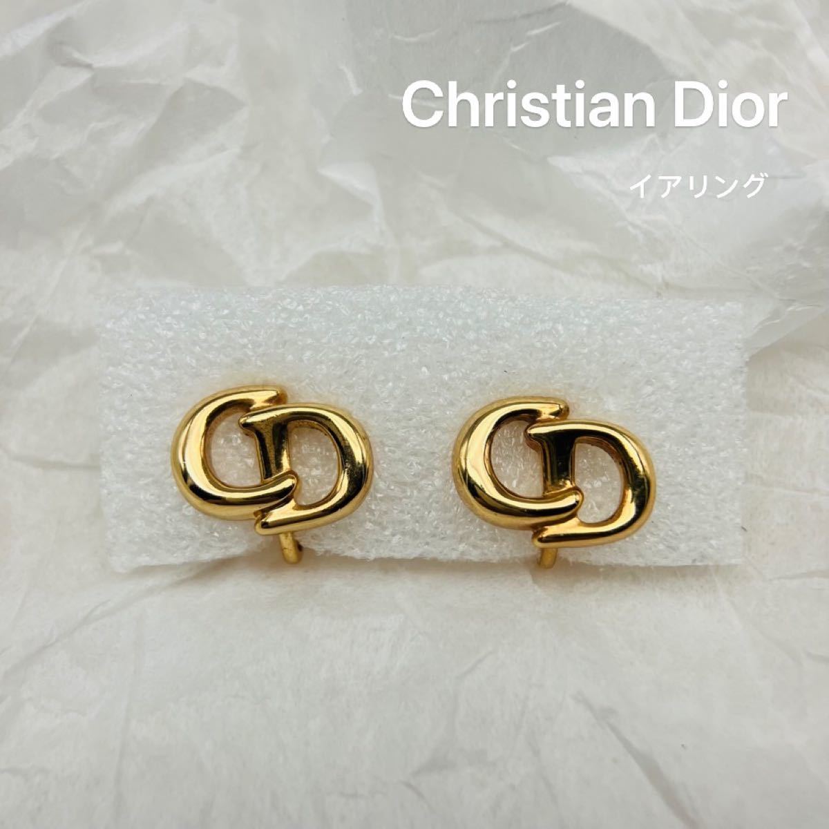 人気商品！！ Christian Dior CDロゴ ストーン ビジュー ゴールド