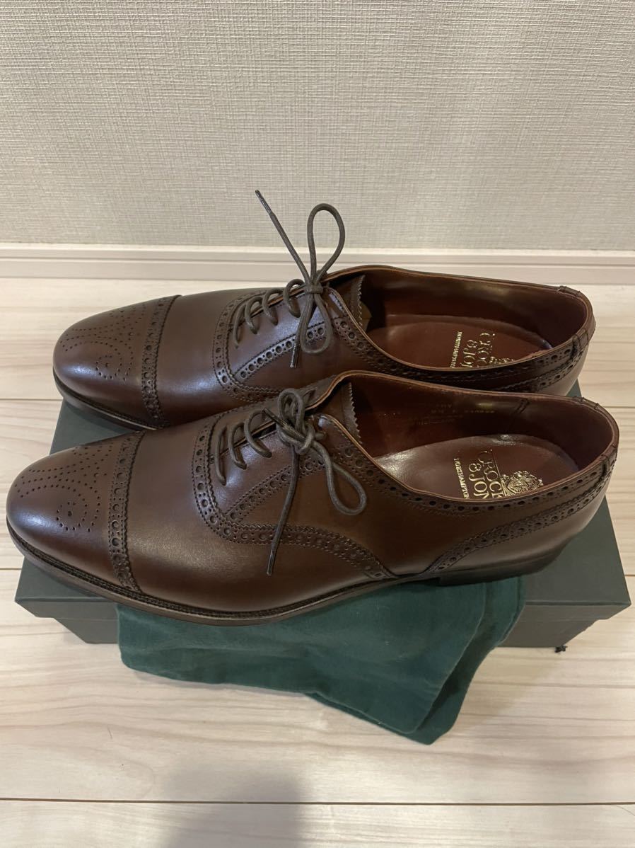 新品未使用　CROCKETT&JONES クロケット&ジョーンズ　セミブローグシューズ　 9.5 9ハーフ　9 1/2 ダークブラウン　COVENTRY コベントリー_画像3