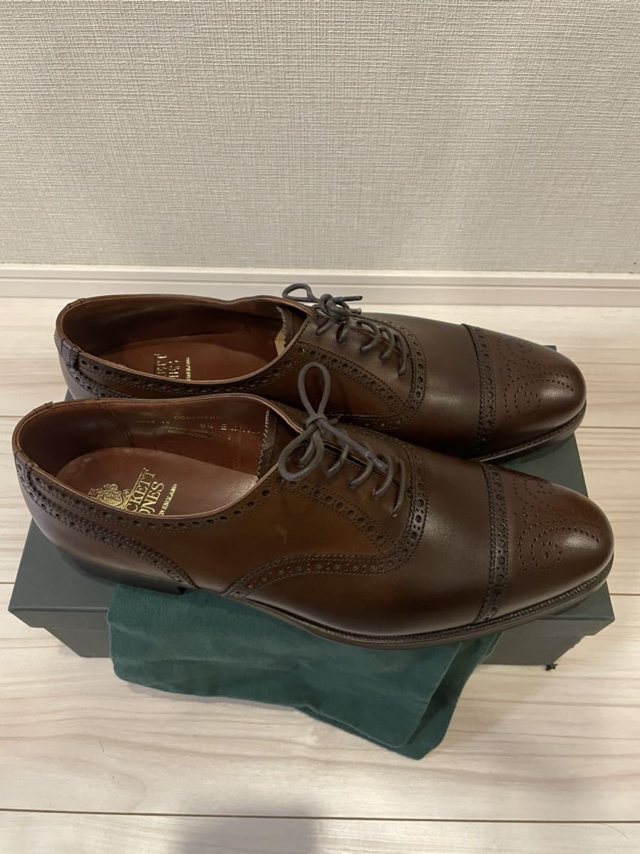 新品未使用　CROCKETT&JONES クロケット&ジョーンズ　セミブローグシューズ　 9.5 9ハーフ　9 1/2 ダークブラウン　COVENTRY コベントリー_画像5