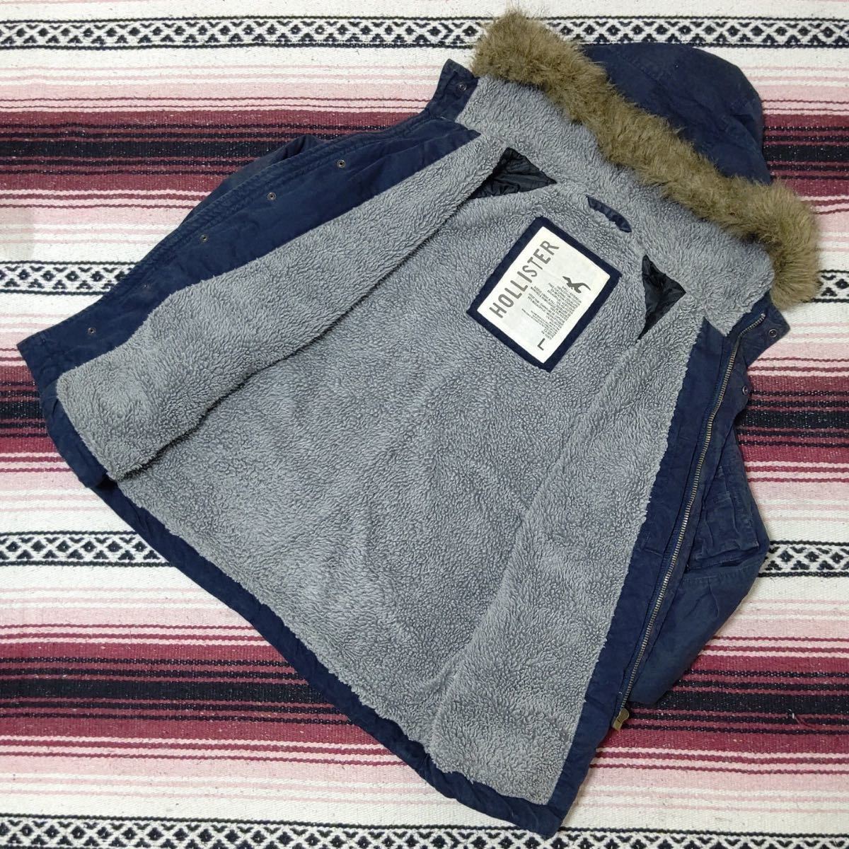 HOLLISTER】ホリスター モッズ コート ジャケット ボア フード ファー